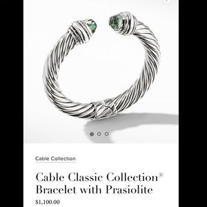 David Yurman Cable Classic Prasiolite Bracelet